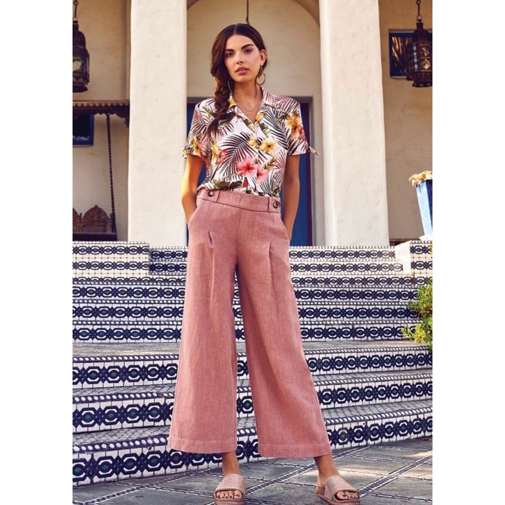 linen Raine culotte Pant.  Size 6